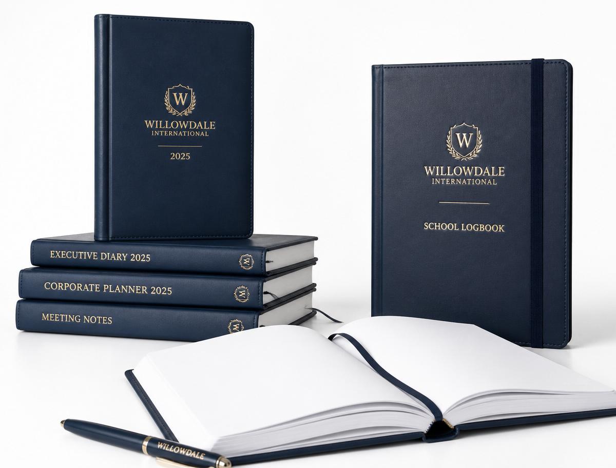 Branded leatherette corporate diaries